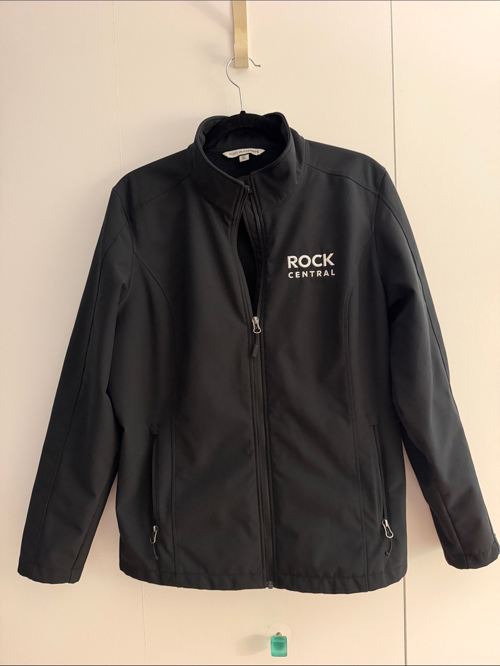 Port Authority Black Softshell Utility Jacket with Rock Central Logo